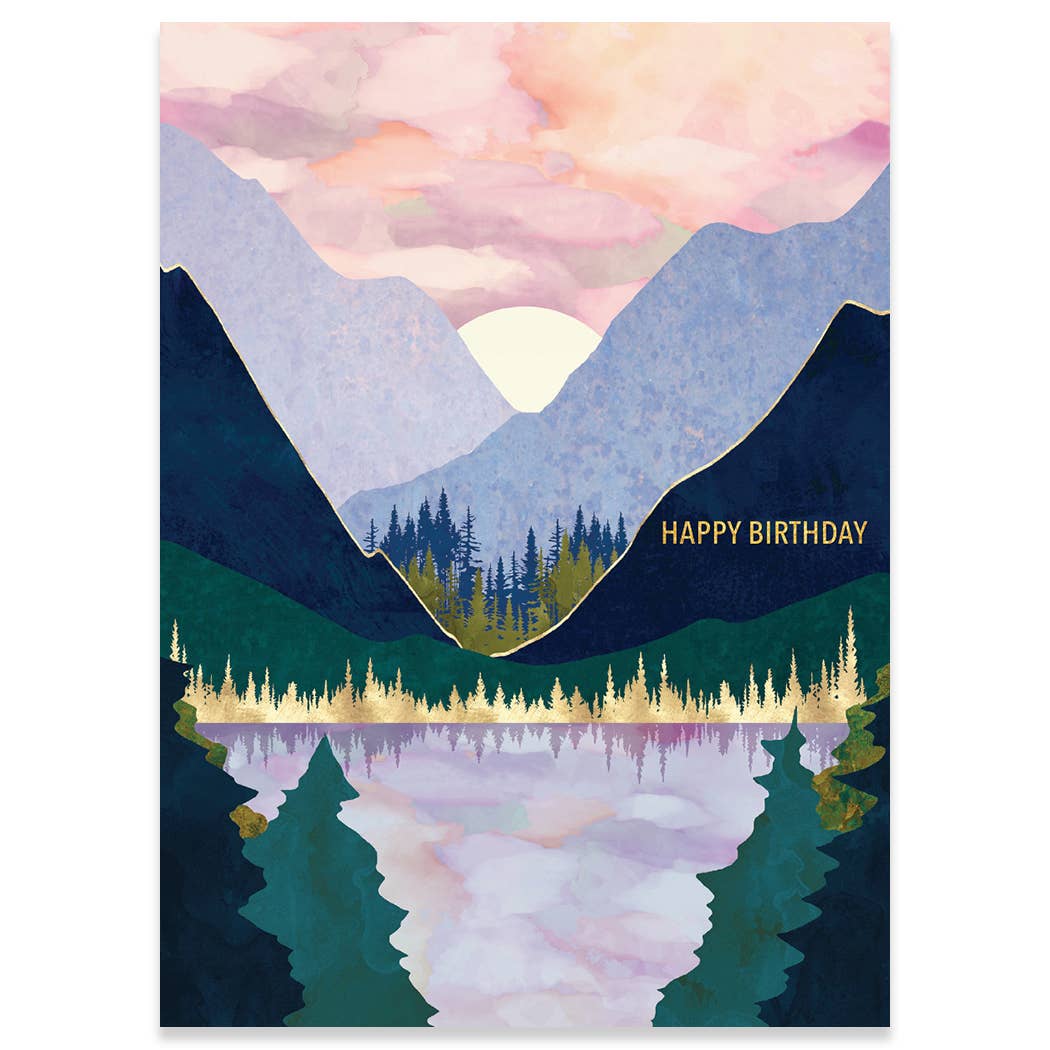 WINTER MOUNTAIN LAKE | CARTE BIRTHDAY CARD